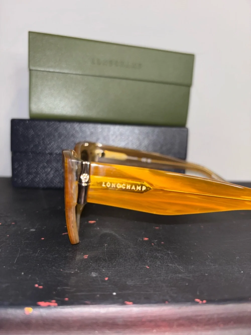 Longchamp LO7455 Honey Bamboo Sunglasses and Case NWT
